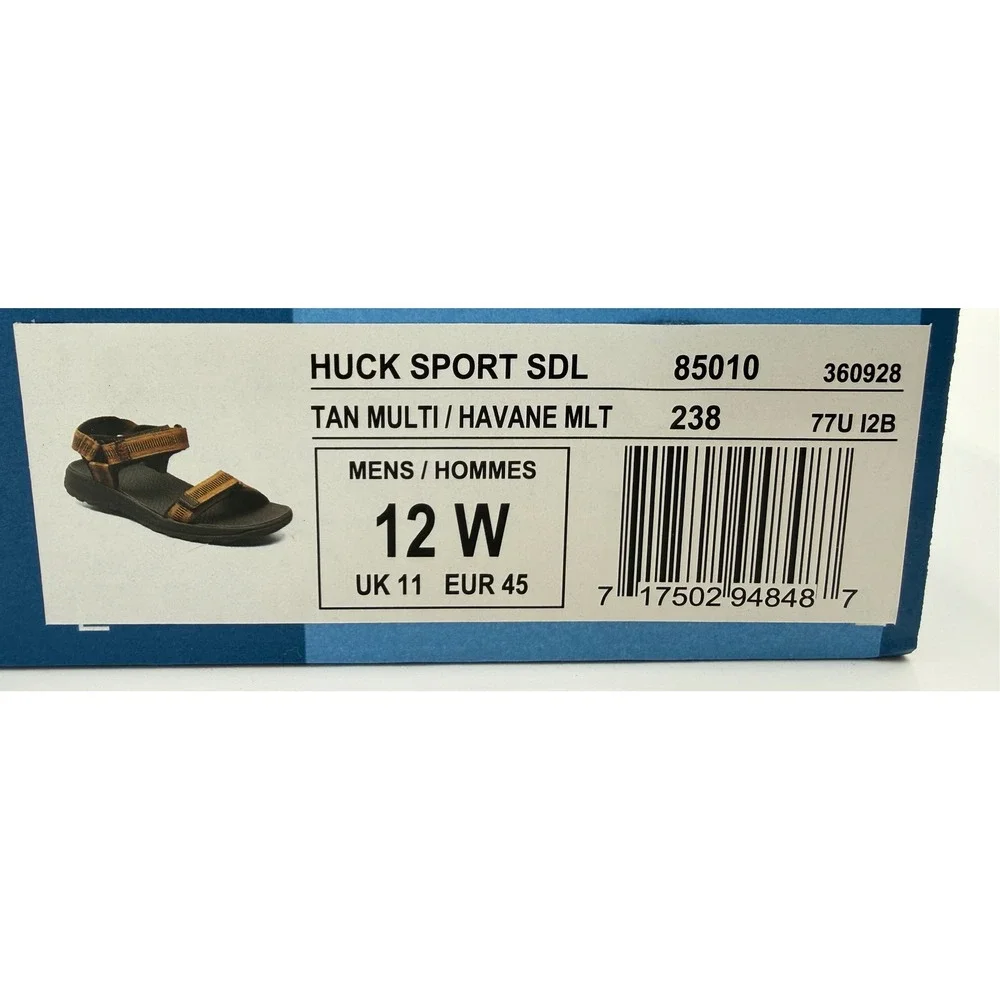 Nunn Bush Huck Sport‎ Sandals Mens 12W Tan Multi Wide Fit Lightweight New 85010